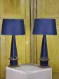 Pair of table lamps with obelisk bases For Discount