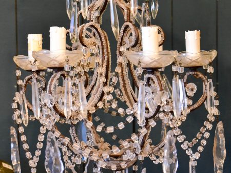 False pair of mid century Italian chandeliers Discount