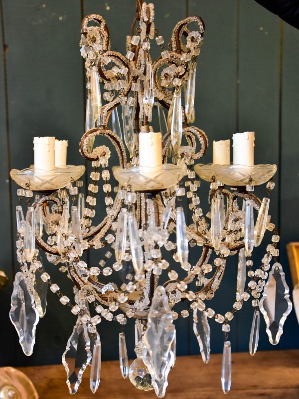 False pair of mid century Italian chandeliers Discount