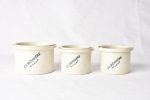 Collection of three antique French stoneware preserving pots on Sale