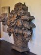 Large carved oak fruit basket from a 19th century boiserie For Cheap