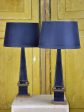 Pair of table lamps with obelisk bases For Discount