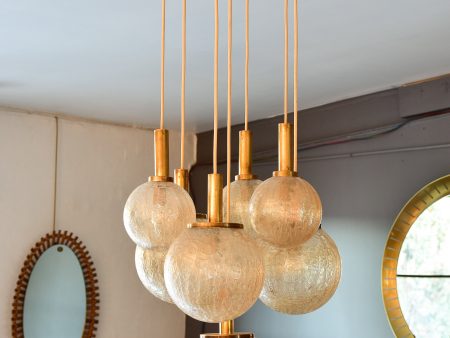 Vintage Italian chandelier with seven glass balls Online Hot Sale