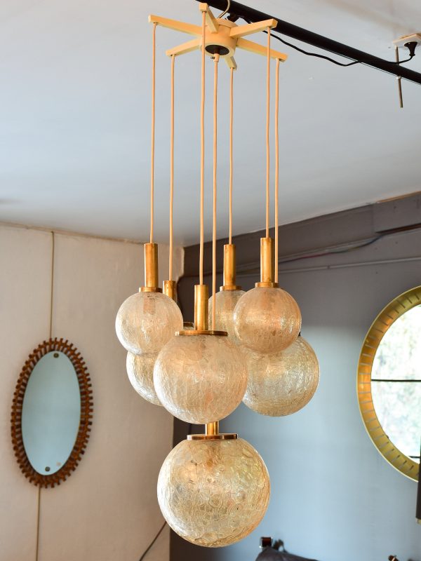 Vintage Italian chandelier with seven glass balls Online Hot Sale