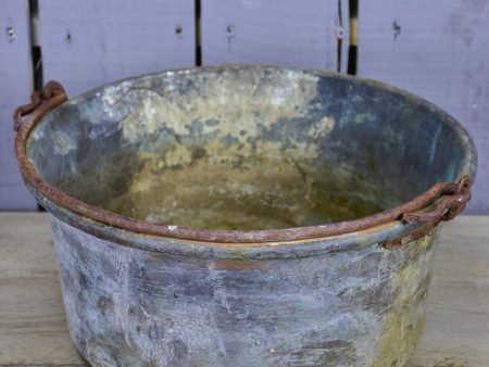 Vintage French copper bucket or chaudron Online