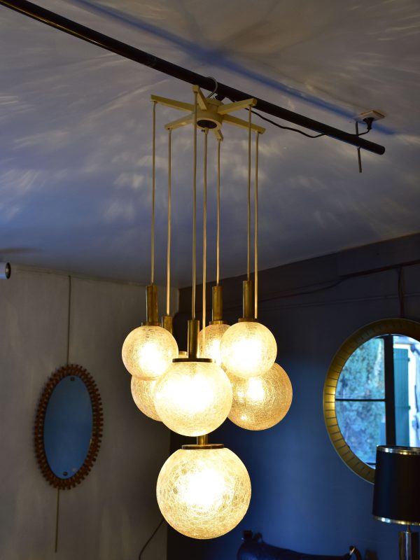 Vintage Italian chandelier with seven glass balls Online Hot Sale