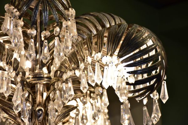 Joseph Hoffmann palm chandelier - silver For Sale