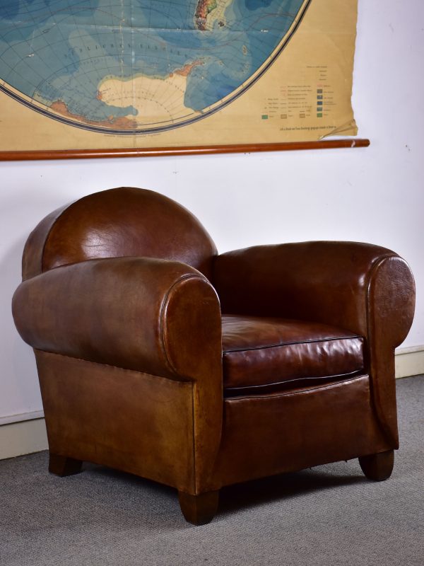 Classic 1930 s French leather club chair Fashion