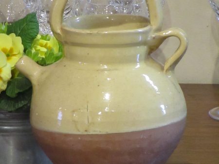 French provincial water jug, cream glaze 10  Discount