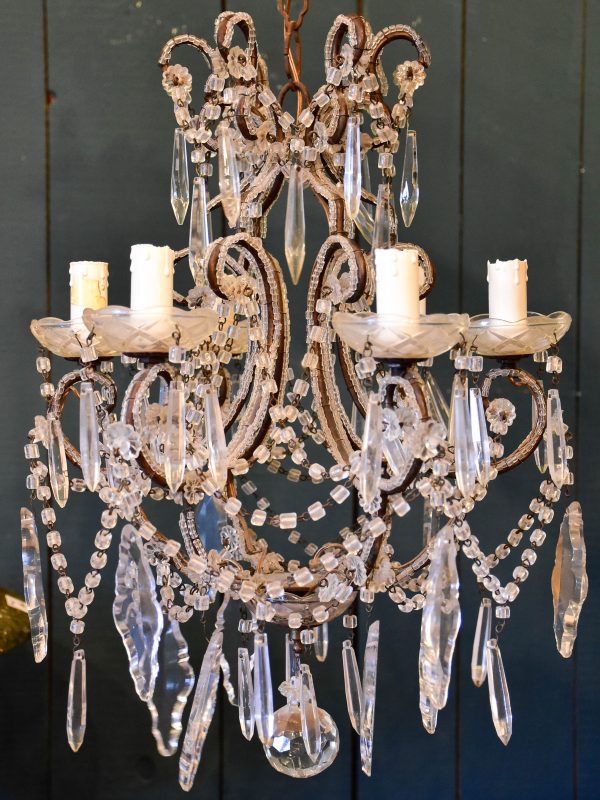 False pair of mid century Italian chandeliers Discount