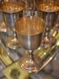 Set of 12 French silver plated wine glasses Hot on Sale