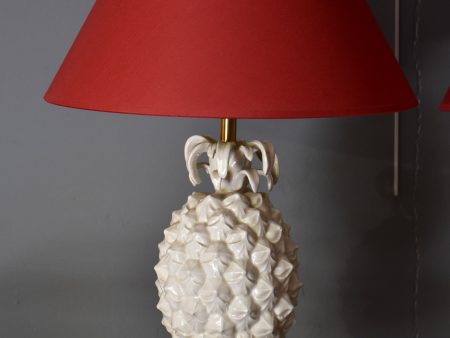 Pair of vintage ceramic pineapple lamps Online now