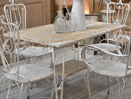 1940s white garden table setting For Cheap