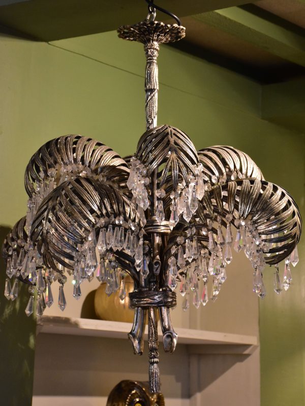 Joseph Hoffmann palm chandelier - silver For Sale