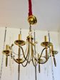 Vintage Italian Sciolari six arm chandelier Online now