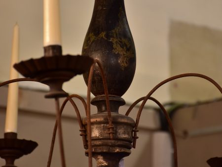 19th century French five arm chandelier for candles Online now