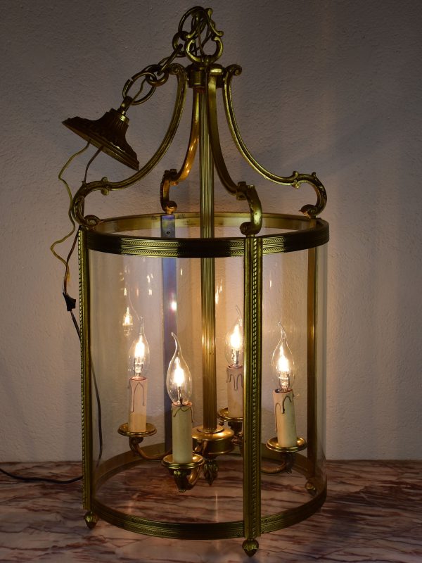 Louis XVI style lantern - bronze and glass Online Sale