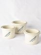 Collection of three antique French stoneware preserving pots on Sale