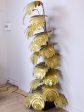 Large mid-century floor lamp with gold leaves, Maison Jansen Discount