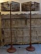 Pair of rustic vintage floor lamps Discount