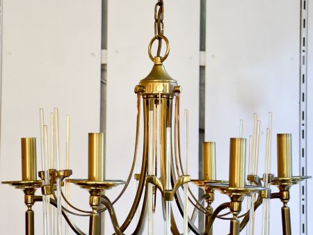 Vintage Italian Sciolari six arm chandelier Online now