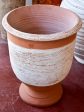 Terracotta Anduze vase with white straw band on Sale