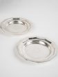 Pair of vintage French bottle coasters - silver-plated 6¼   Hot on Sale