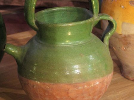 Provencal water jug with light green glaze 11  Hot on Sale