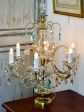 Early 20th century crystal girandole table lamp Sale