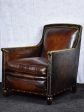 Vintage French leather club chair Sale