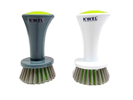 KWEL Multipurpose Cleaning Brush| Sink, Wash Basin Cleaning Brush with Plastic Handle Nylon Brush| Medium (Pack of 2) Online