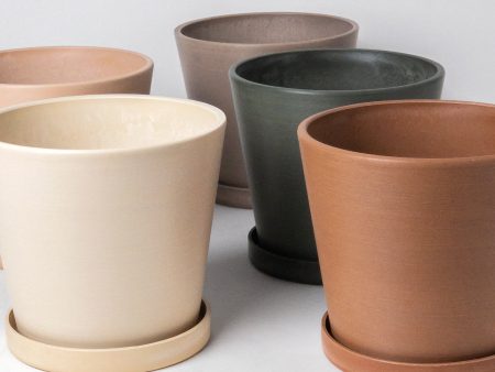 7  Tapered Signature Stone Planters | Earth Tones Cheap