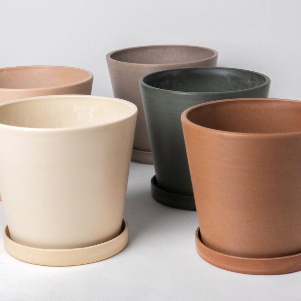 7  Tapered Signature Stone Planters | Earth Tones Cheap