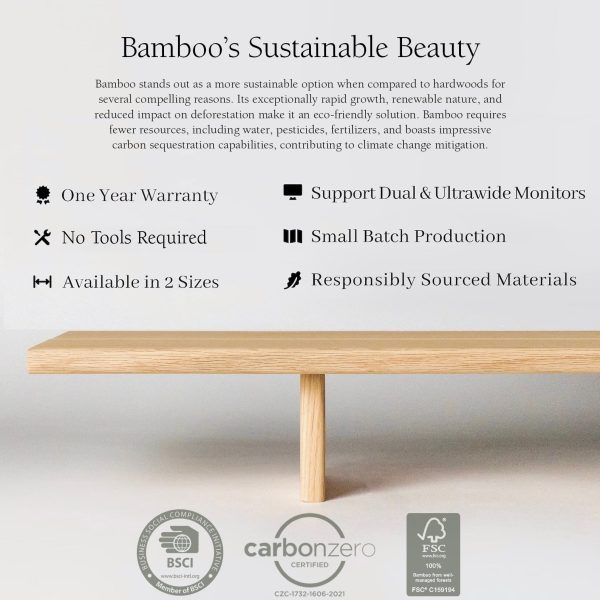 Monitor Stand - Bamboo Desk Shelf Online Hot Sale