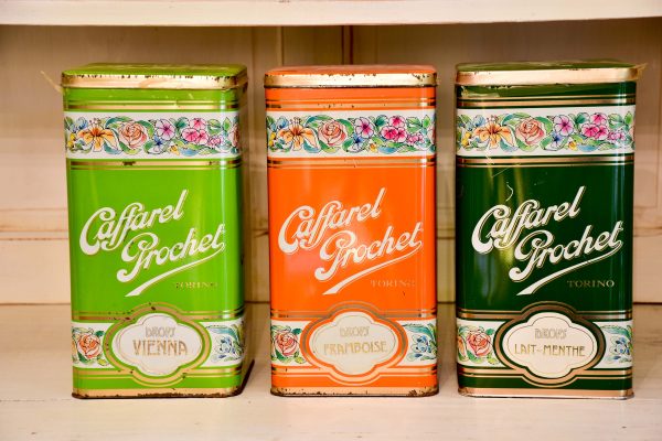 Collection of three vintage Italian lolly tins Online now