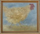 Contemporary landscape painting by Karibou -  Un coq pressé” 20 ½” x 17 ¼” Online Hot Sale