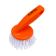 KWEL Multipurpose Cleaning Brush| Sink, Wash Basin Cleaning Brush with Plastic Handle Nylon Brush| (Pack of 2) Fashion