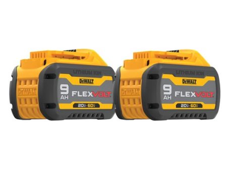 DEWALT DCB609 FLEXVOLT® 20-Volt 60-Volt MAX Lithium-Ion 9.0Ah Battery (2 pk.) Online Sale