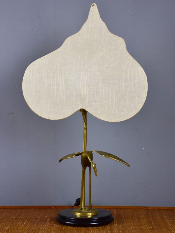 Antonio Pavia table lamp - bird and leaf For Sale