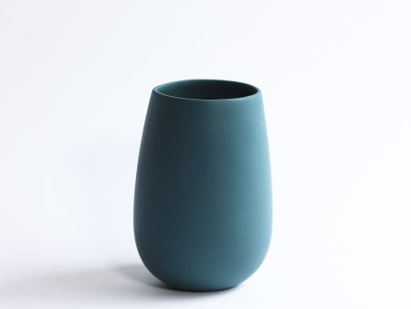 Stoneware Hedy Vase - Peacock Blue Green Online Sale