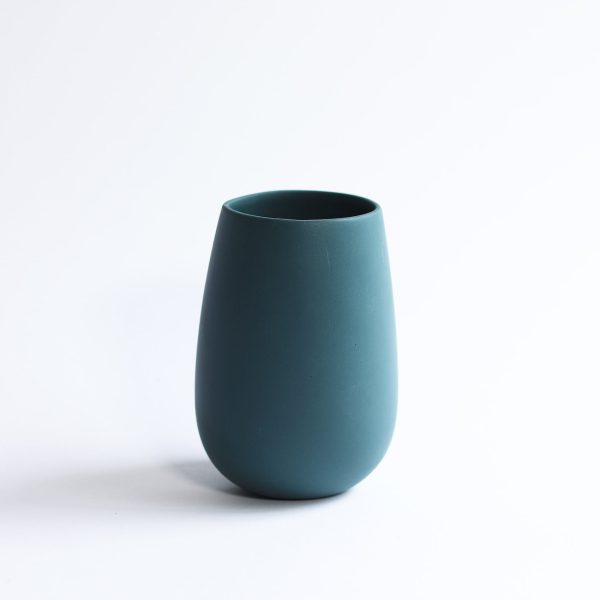 Stoneware Hedy Vase - Peacock Blue Green Online Sale