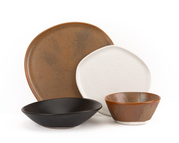 4 Piece Ripple Dinner Setting Online now