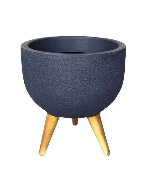 Rustic Round Japi Planter (CACHE POT) With Stand JVRD33 Online now