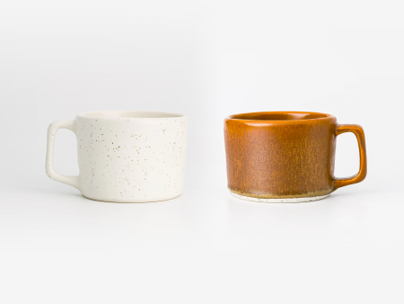 Pair of 10oz Short Mugs Discount