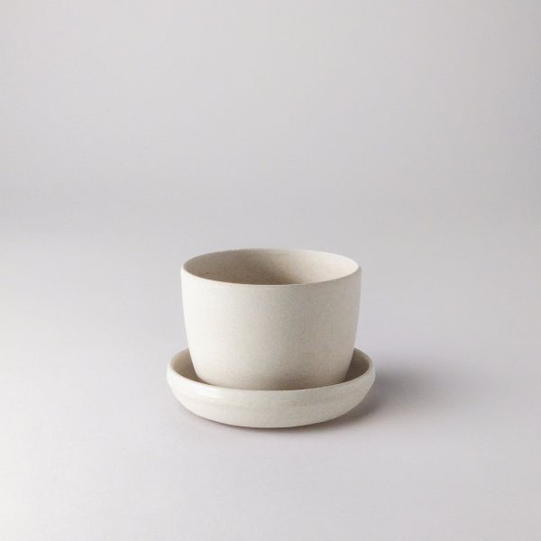 Bamboo Fibre Mini Planter (White) Online Hot Sale