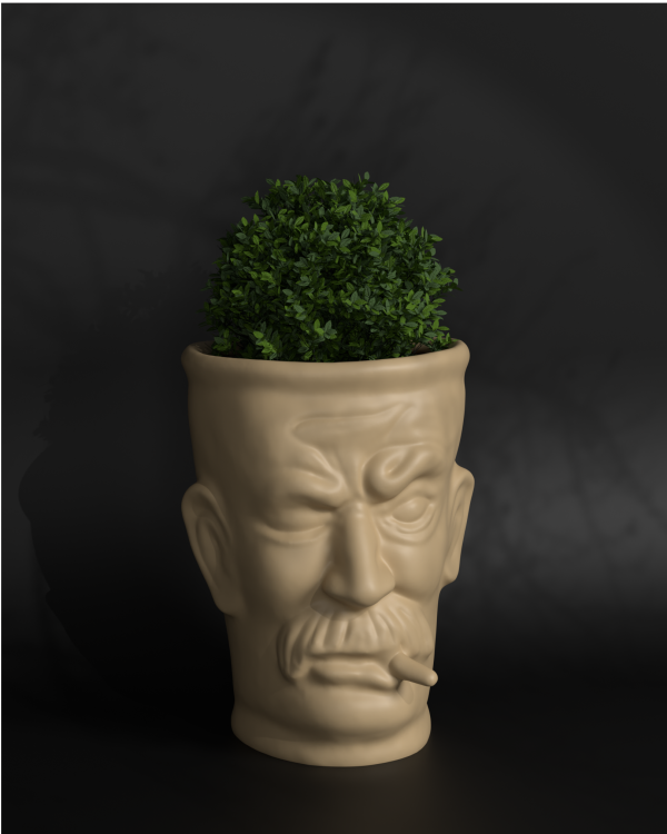 Stoned Head - Fiberglass Plant Pot Fashion