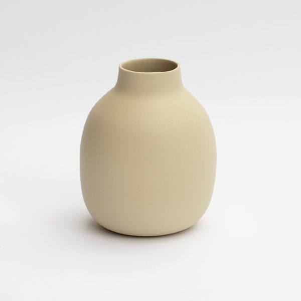 Stoneware Moo Vase - Beige For Sale