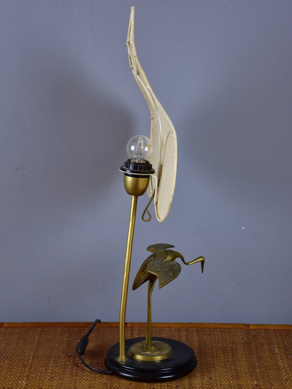 Antonio Pavia table lamp - bird and leaf For Sale