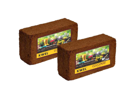 KWEL Cocopeat Block EXPANDS to 16 litres of Coco PEAT Powder (Pack of Two 650grm Blocks) Online now