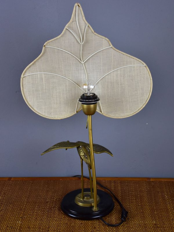 Antonio Pavia table lamp - bird and leaf For Sale